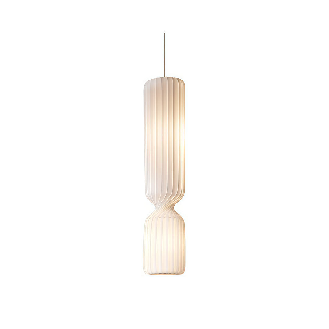 Cylinder Pendant Lighting Wabi-Sabi Style Silk Fabric Ceiling Light