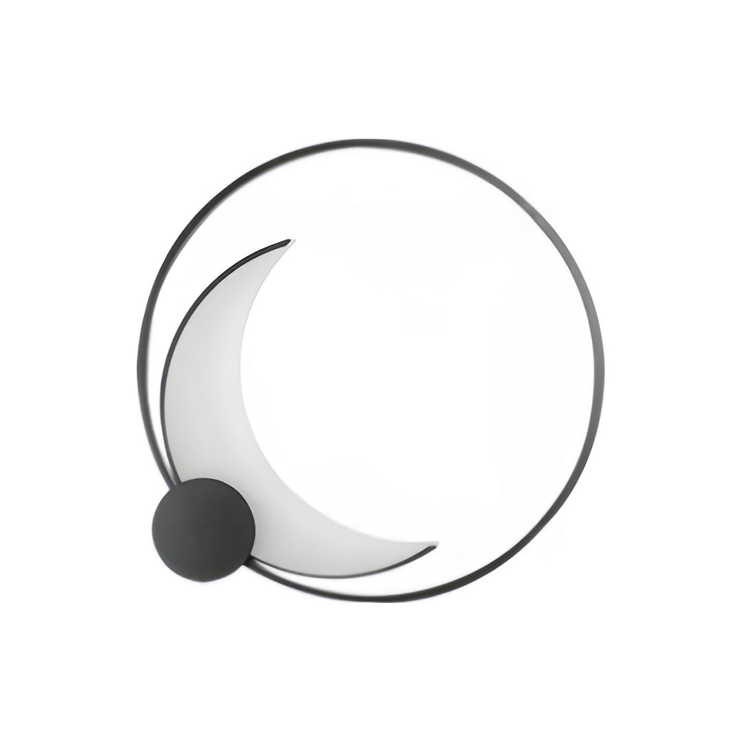 Decorative Outdoor Wall Lights Gray Waterproof Ring Crescent Lamp