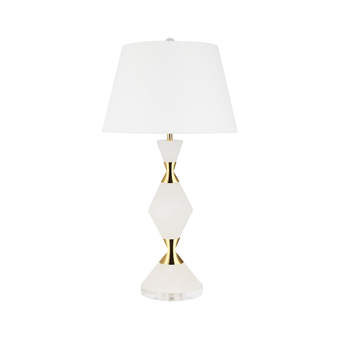 White Contemporary Table Lamps with Gold Details Elegant Lamps