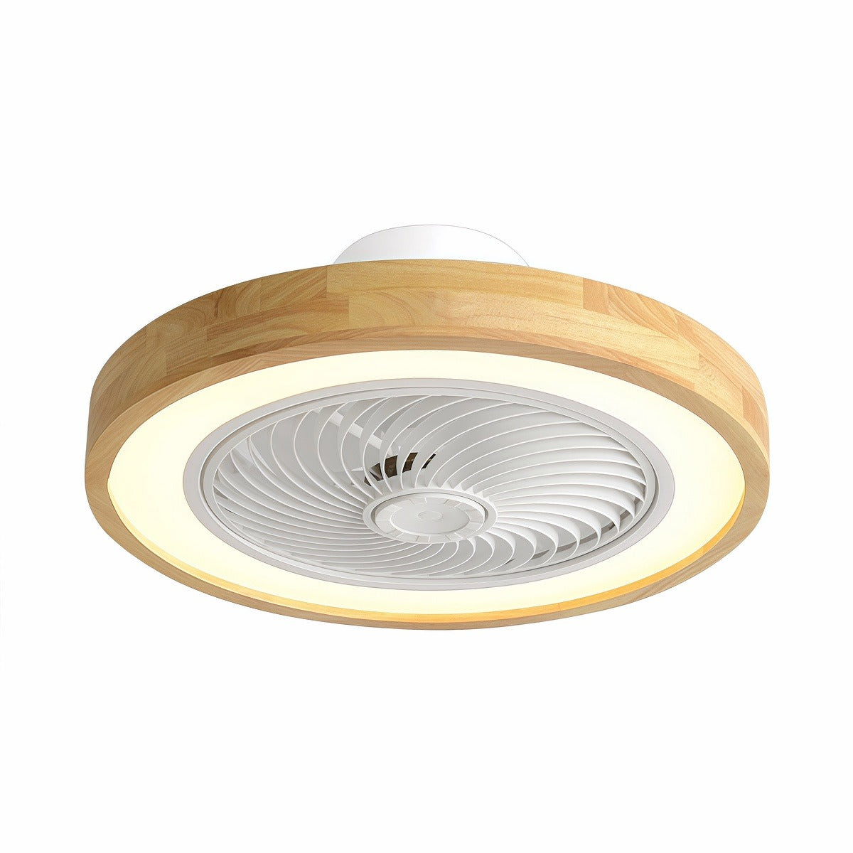 Three-level Wind Regulation Nordic Modern Bladeless Ceiling Fans with Lights and Remote Control