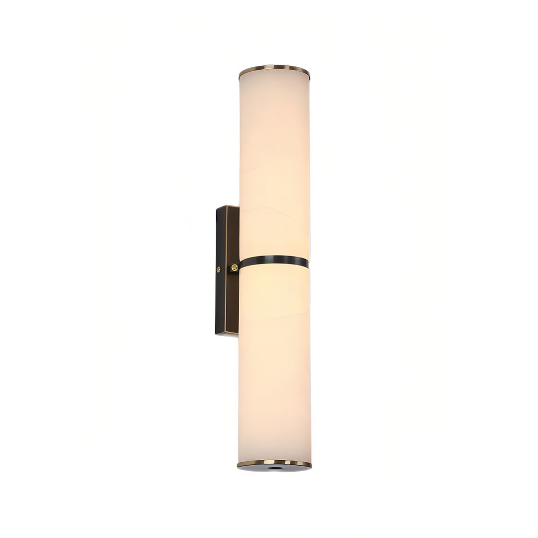 Cylinder Wall Sconce Modern Solid Copper Cloud Stone Lamp