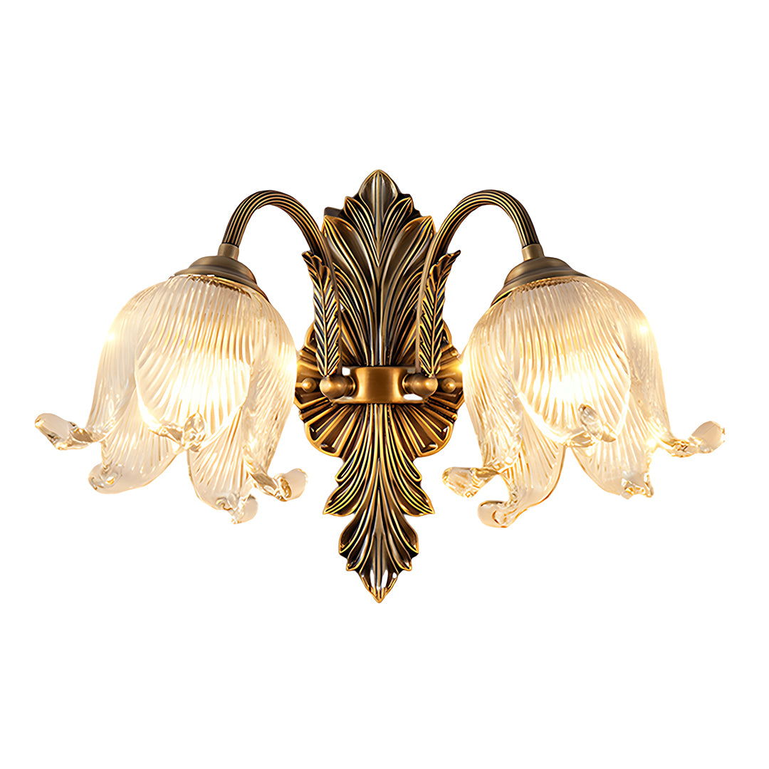 Brass Wall Lights Clear Glass Shade Brass Lamp
