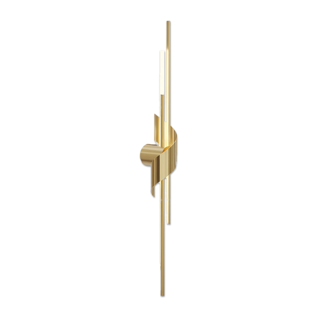 2 Lamp Linear Wall Sconce Italian Luxury Solid Copper Light