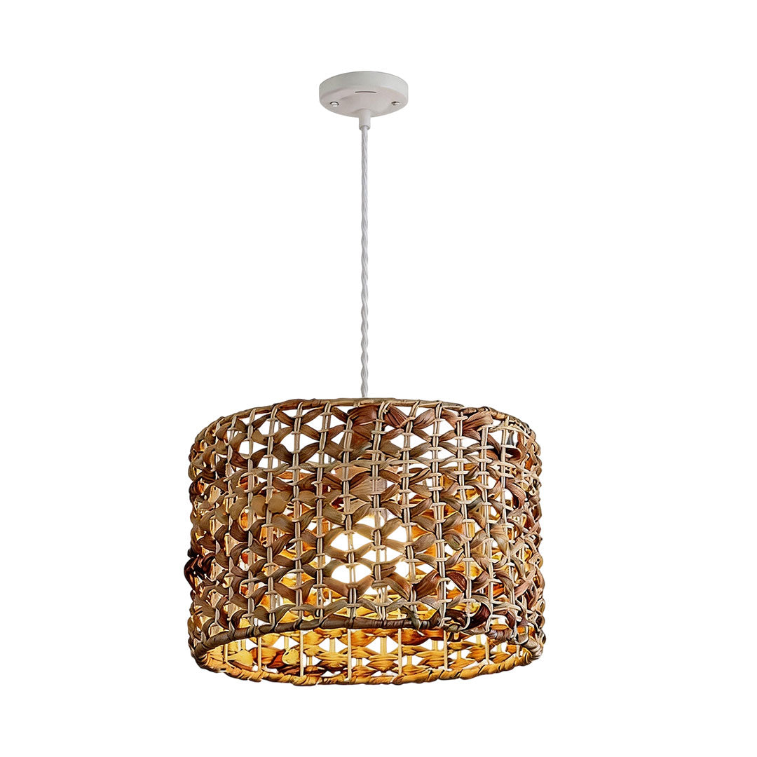 Rattan Wicker Pendant Light Nordic Metal Ceiling Light