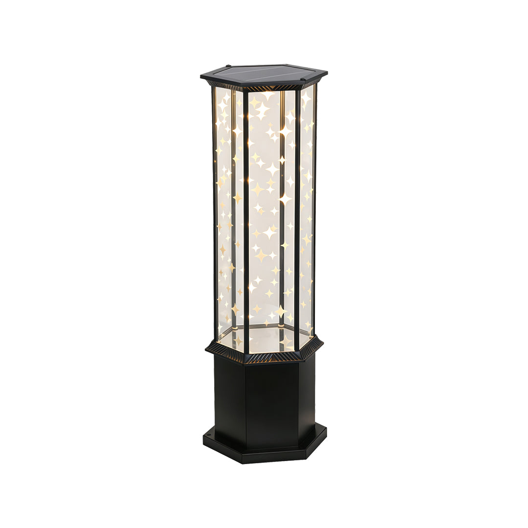 Bollard Solar Light Modern Metal Outdoor Landscape Light