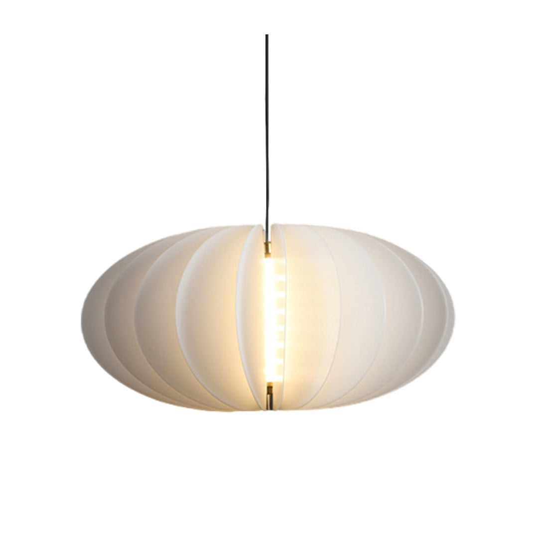 White Shade Pendant Light Nordic Cream Style PE Material LED Light