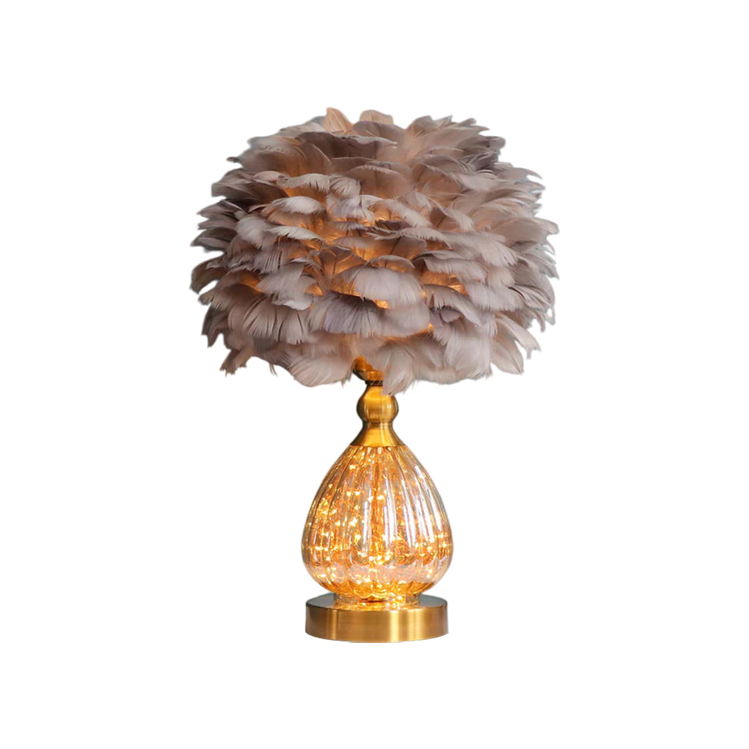 Feather Table Lamps Nordic Ins Style Romantic Wedding Lamp
