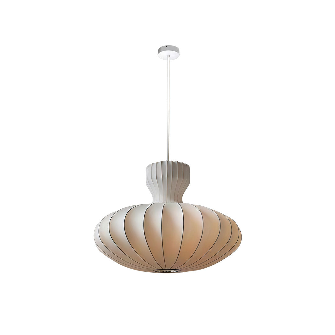 Pendant Light White Japanese Silk Fabric Ceiling Light