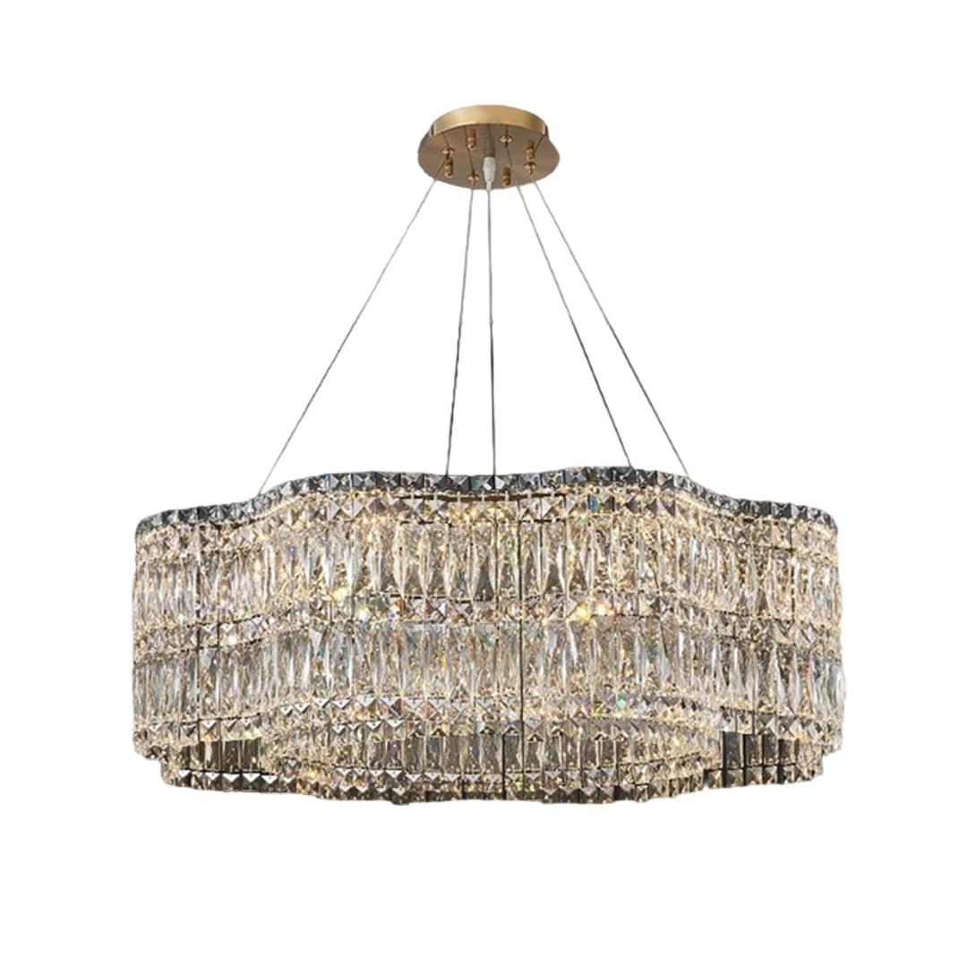 LED Large Crystal Chandelier Elegant Chandelier Light Modern Minimalist Style