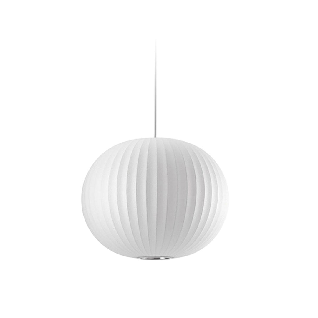 Pendant Light with White Shade French Creative Silk LED Ceiling Light