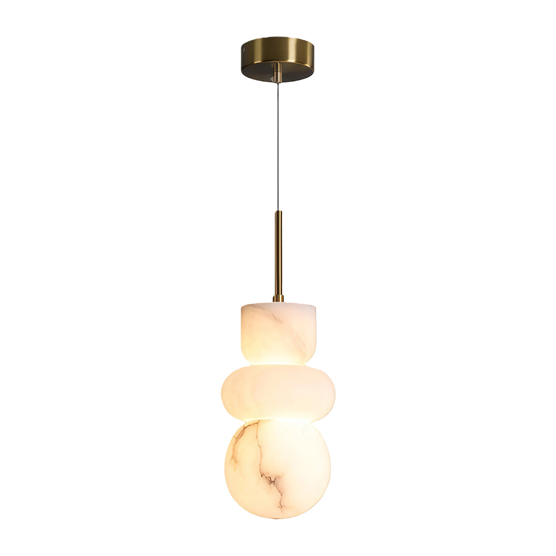 Minimalist Pendant Light Italian Brass Marble Ceiling Light