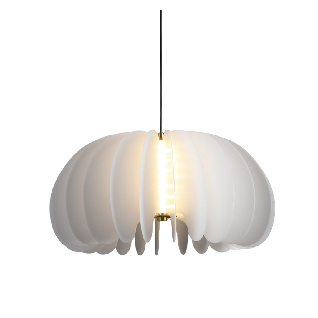 White Shade Pendant Light Nordic Cream Style PE Material LED Light