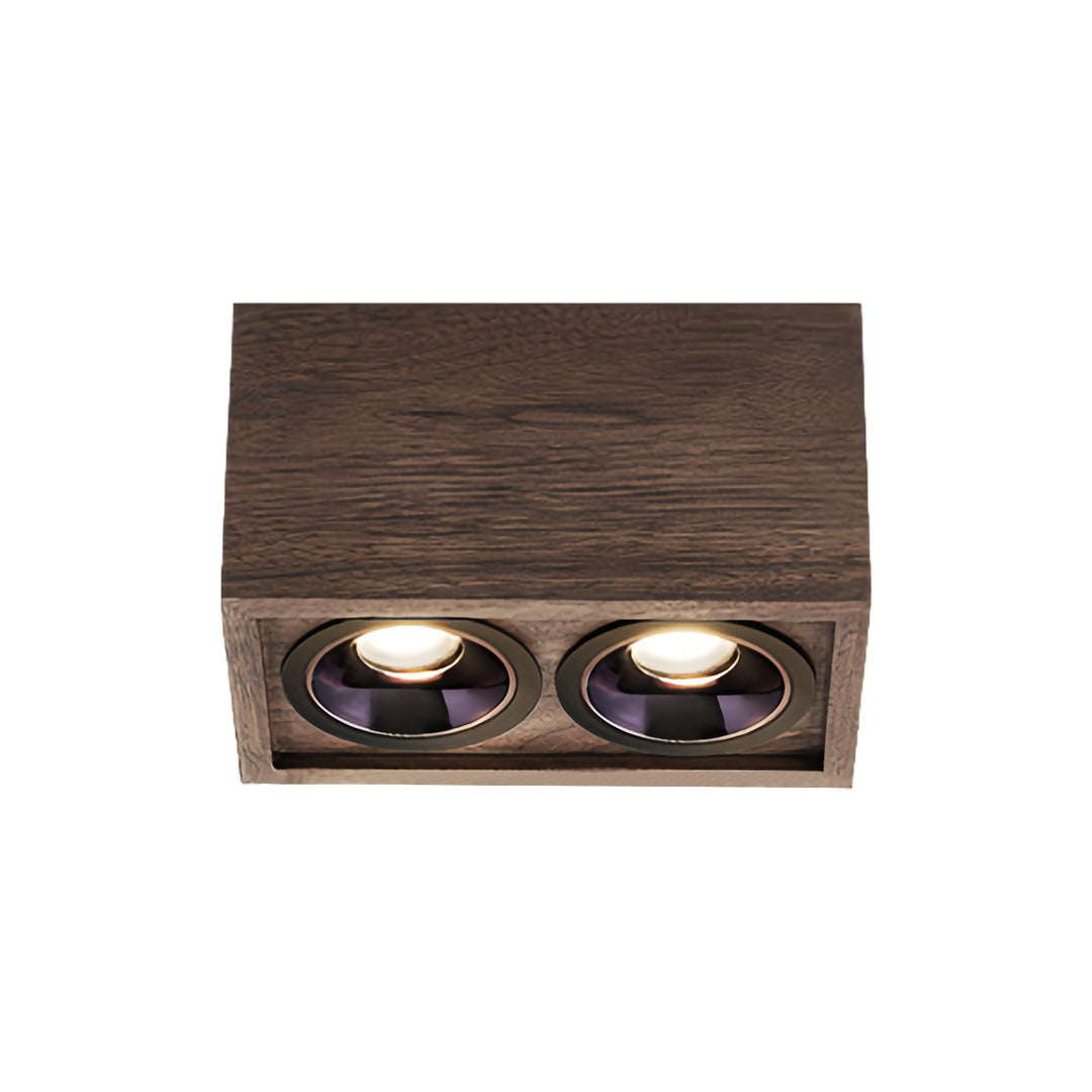 LED Recessed Downlights Walnut colored Stylish Multi-Head Lights