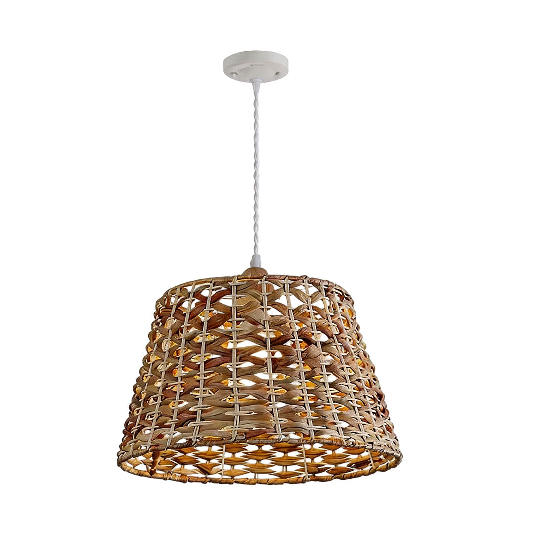 Rattan Wicker Pendant Light Nordic Metal Ceiling Light