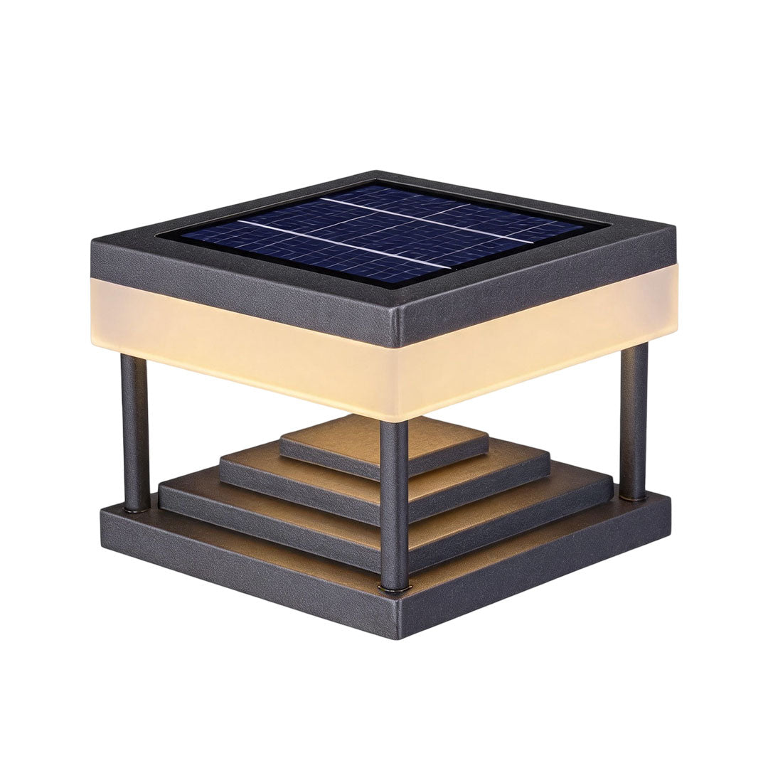 Outdoor Solar Pillar Lights Dual-Color Waterproof Light