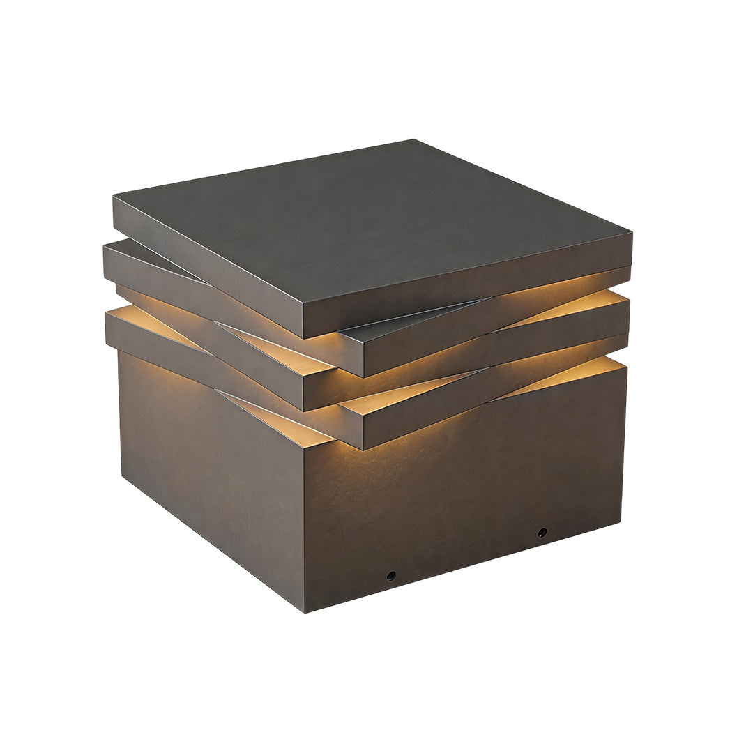 Gate Post Solar Pillar Light Modern Outdoor Landscape Light