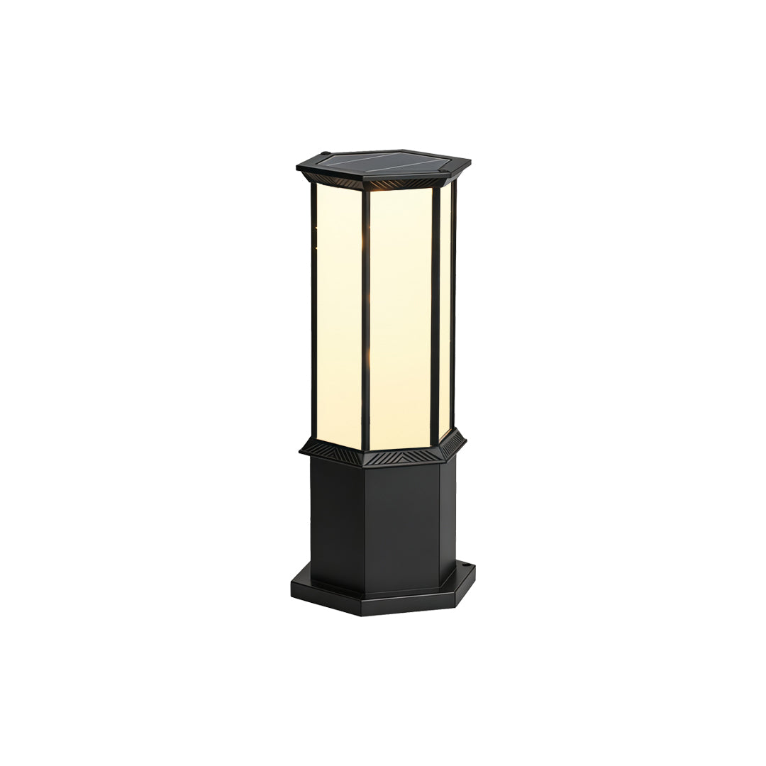 Bollard Solar Light Modern Metal Outdoor Landscape Light