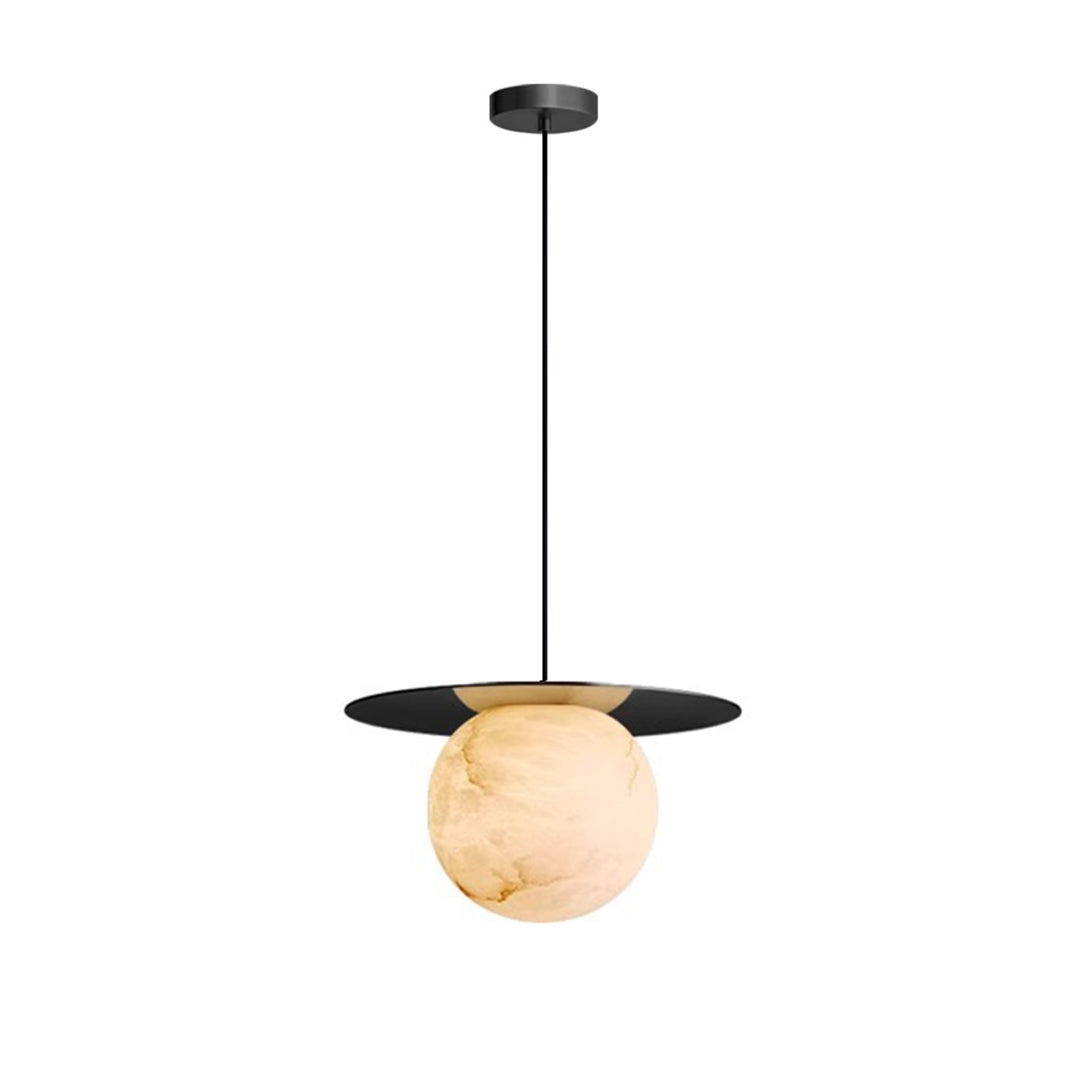 Ball Pendant Lights Nordic Natural Marble Full Copper Dining Table Lamp
