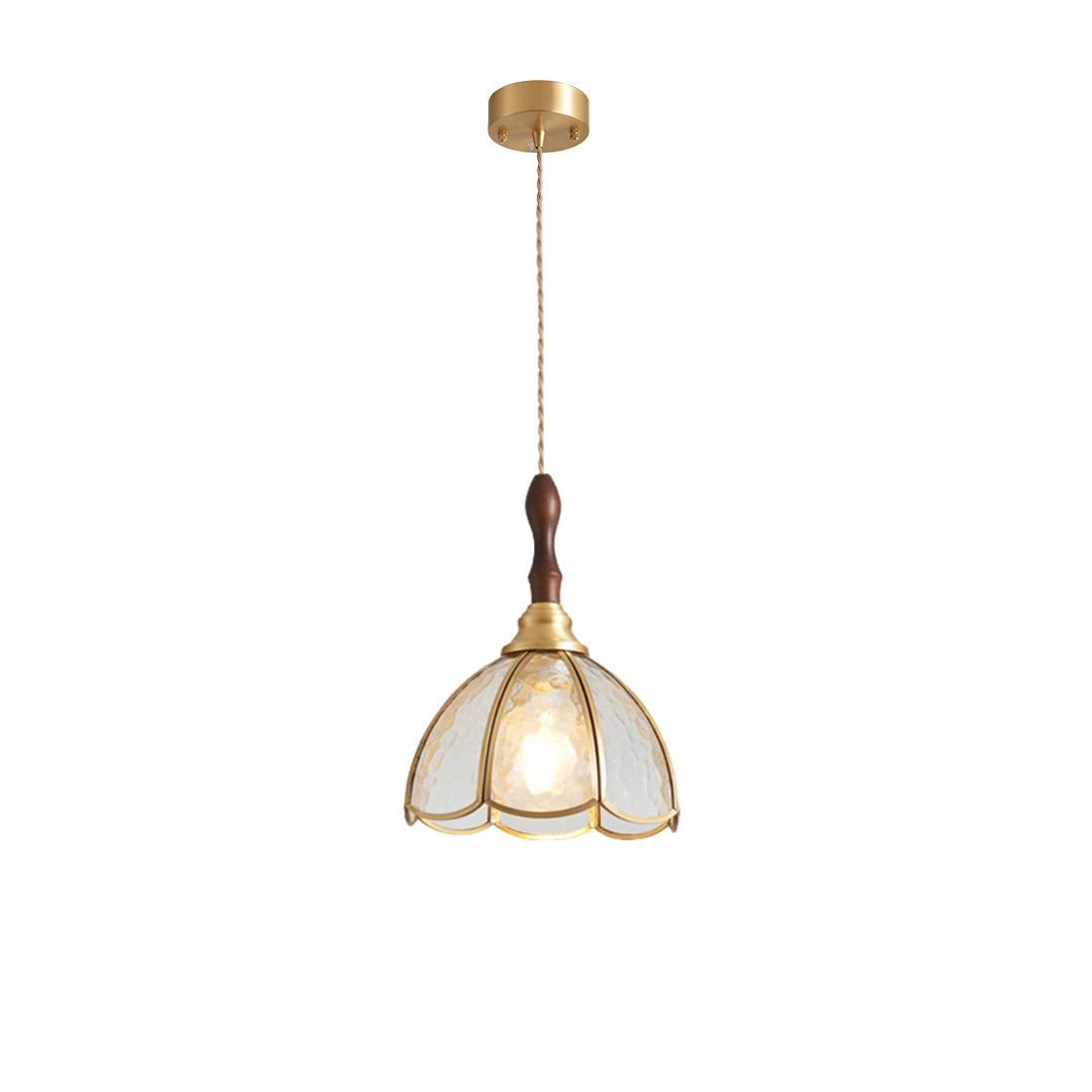 Water Ripple Glass Pendant Lighting Nordic Full Copper Light