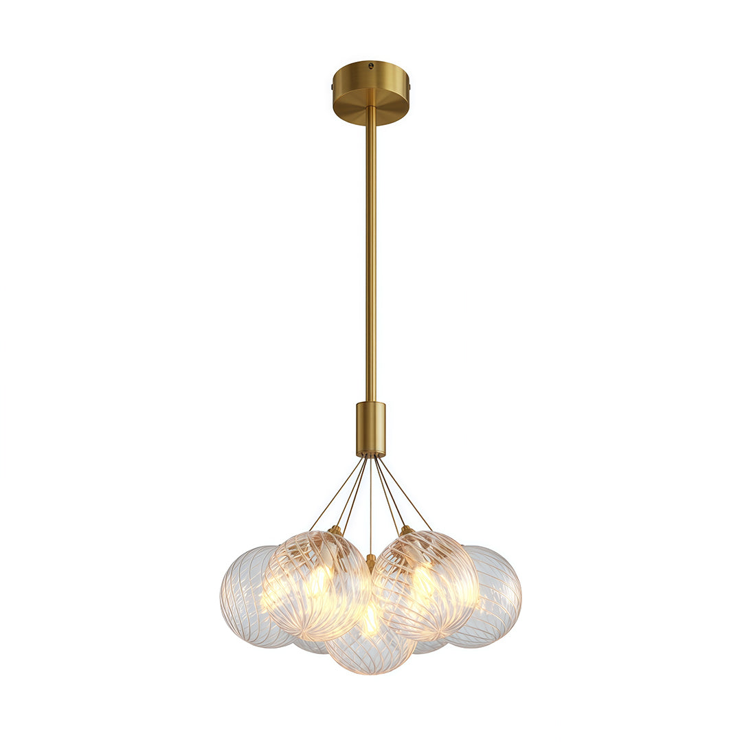Modern Bubble Chandelier Minimalist Solid Copper Ceiling Light