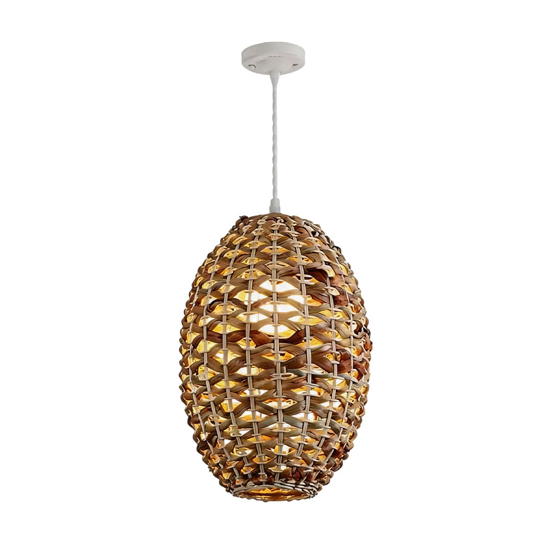 Rattan Wicker Pendant Light Nordic Metal Ceiling Light