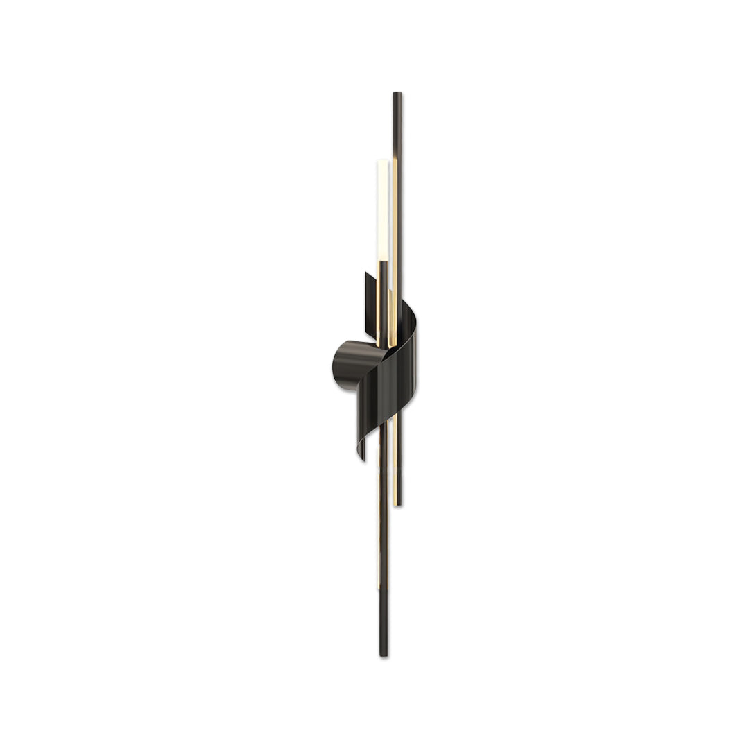 2 Lamp Linear Wall Sconce Italian Luxury Solid Copper Light