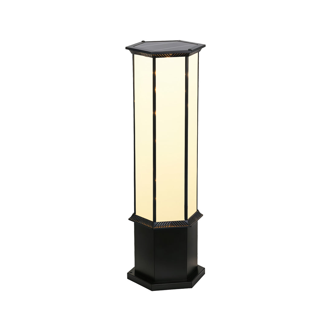 Bollard Solar Light Modern Metal Outdoor Landscape Light
