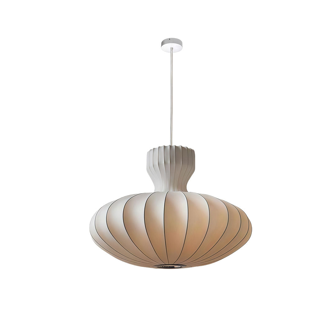 Pendant Light White Japanese Silk Fabric Ceiling Light