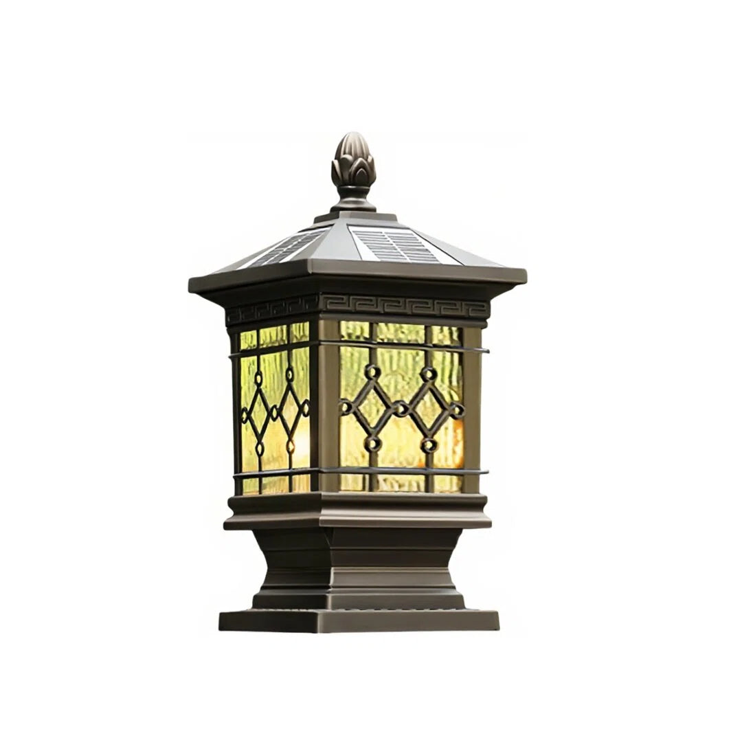 European Retro Outdoor Waterproof Metal Column Light