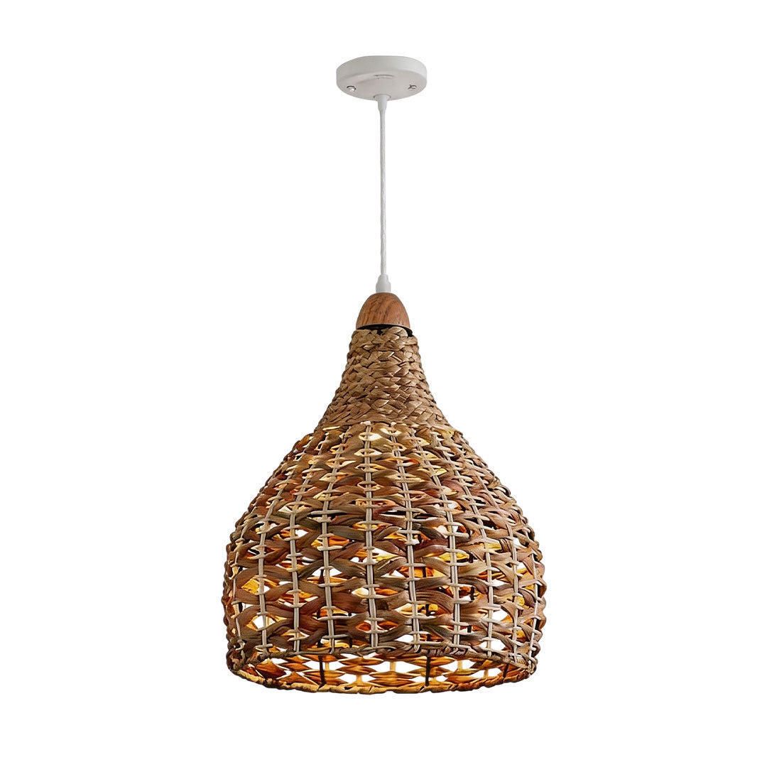 Rattan Wicker Pendant Light Nordic Metal Ceiling Light