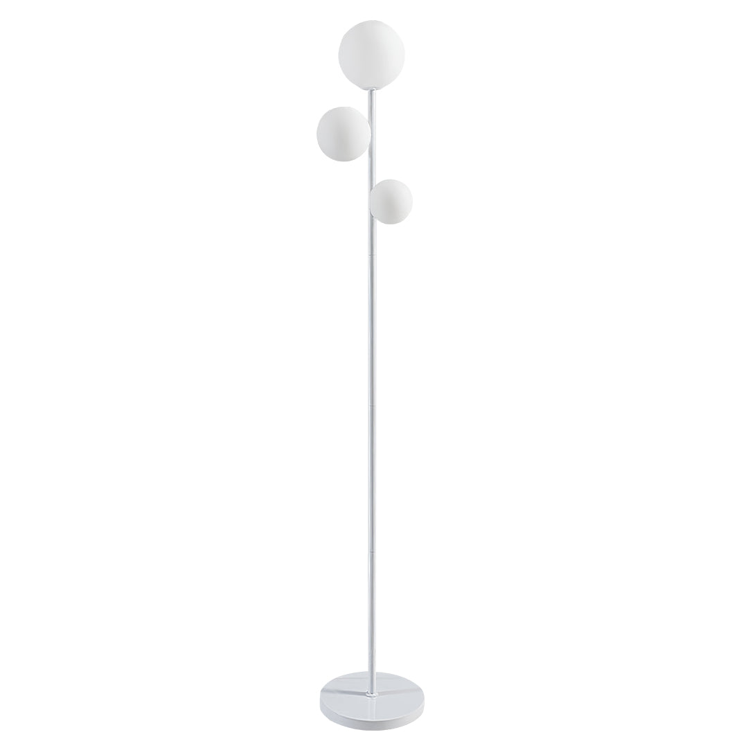 3 Lights Floor Lamp Gold Black White Modern Globe Standing Lamp