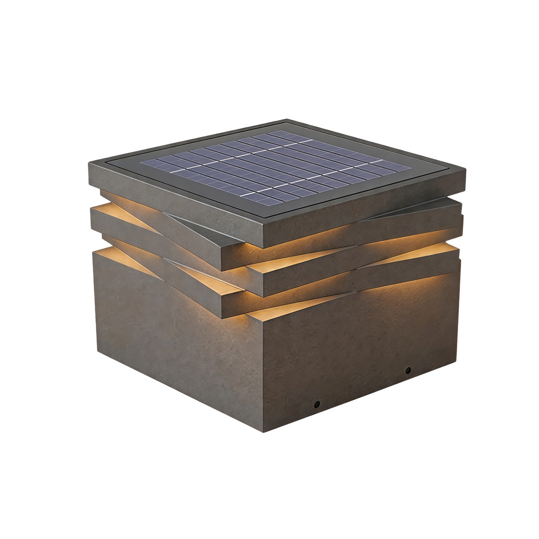 Gate Post Solar Pillar Light Modern Outdoor Landscape Light