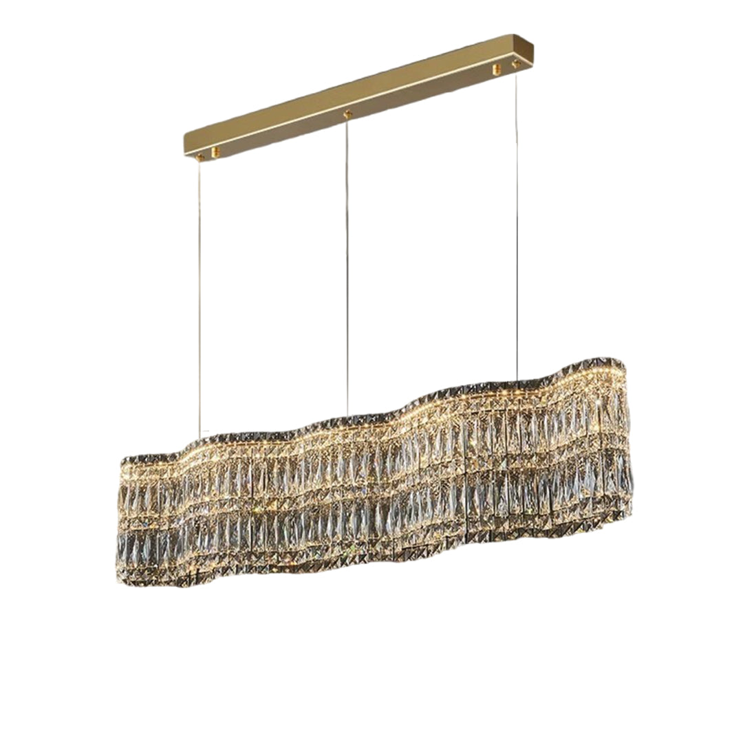 LED Large Crystal Chandelier Elegant Chandelier Light Modern Minimalist Style