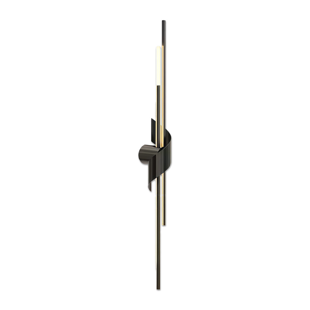 2 Lamp Linear Wall Sconce Italian Luxury Solid Copper Light