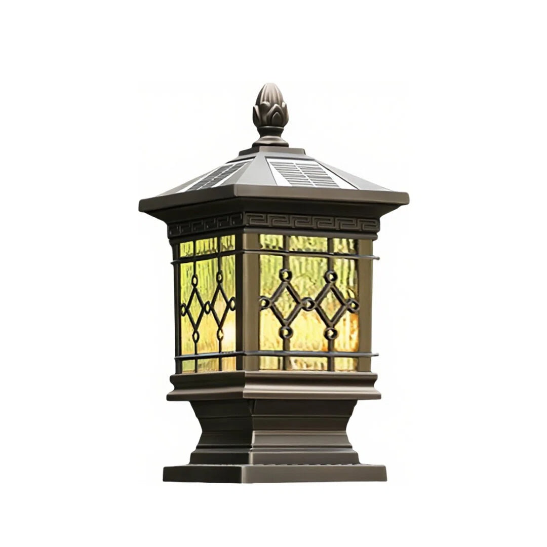 European Retro Outdoor Waterproof Metal Column Light
