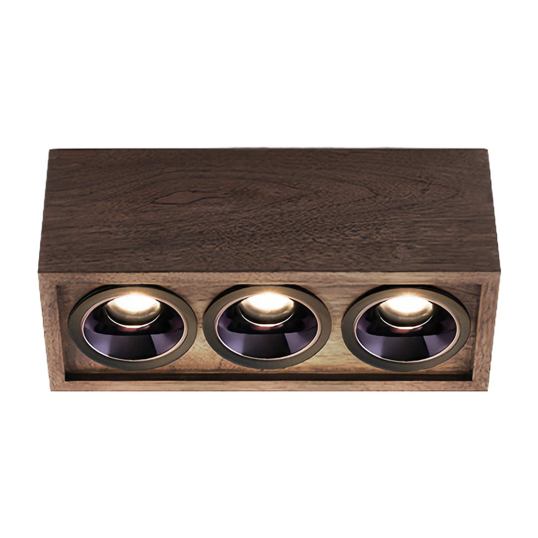 LED Recessed Downlights Walnut colored Stylish Multi-Head Lights