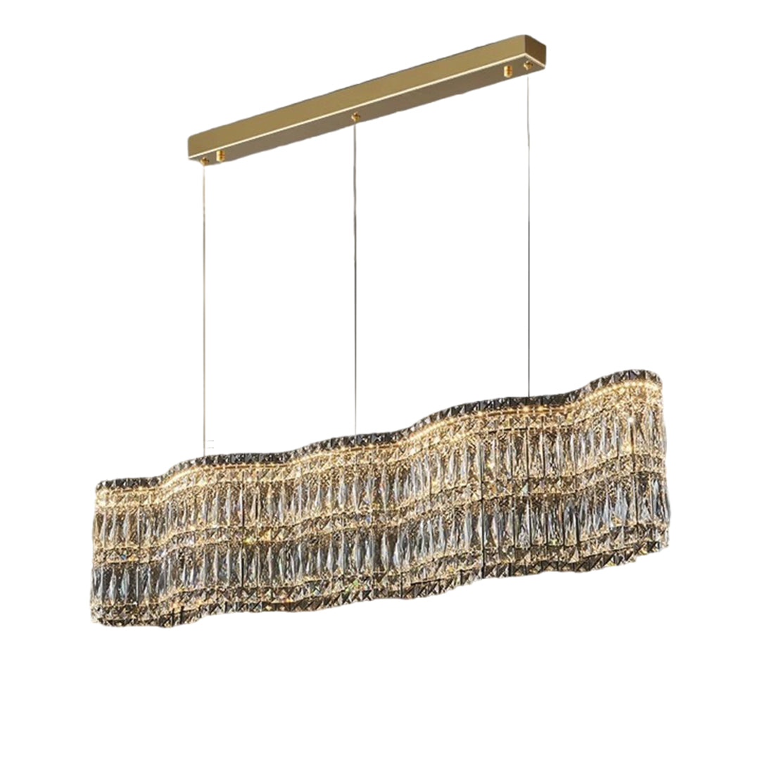 LED Large Crystal Chandelier Elegant Chandelier Light Modern Minimalist Style