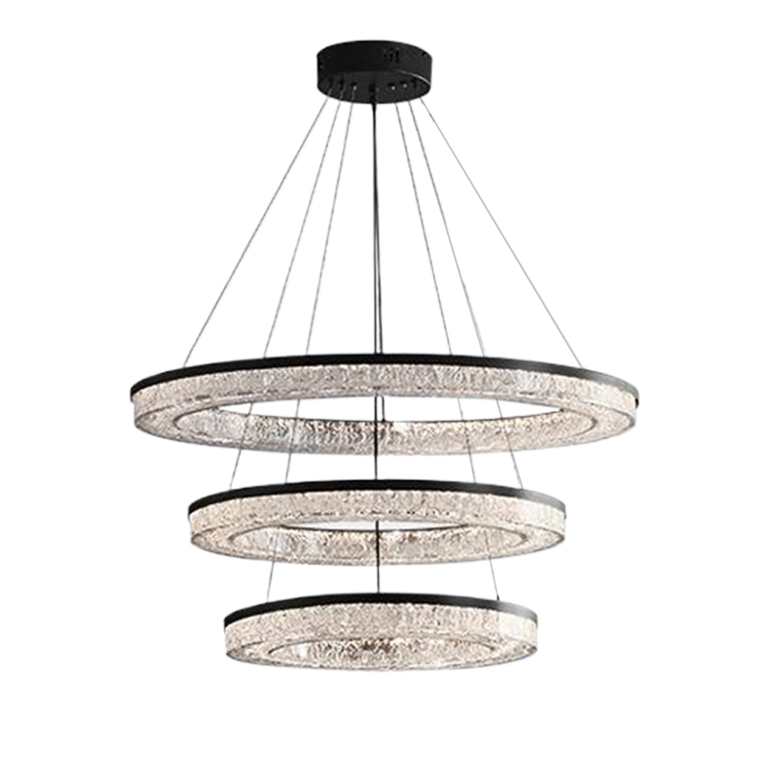 Circle Pendant Light Luxury Ring Art Chandelier