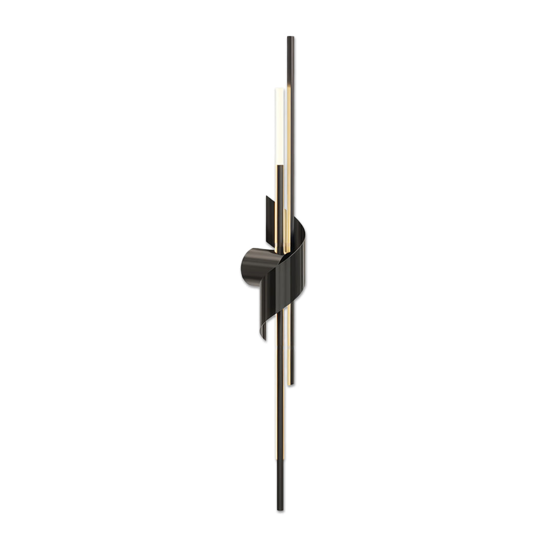 2 Lamp Linear Wall Sconce Italian Luxury Solid Copper Light