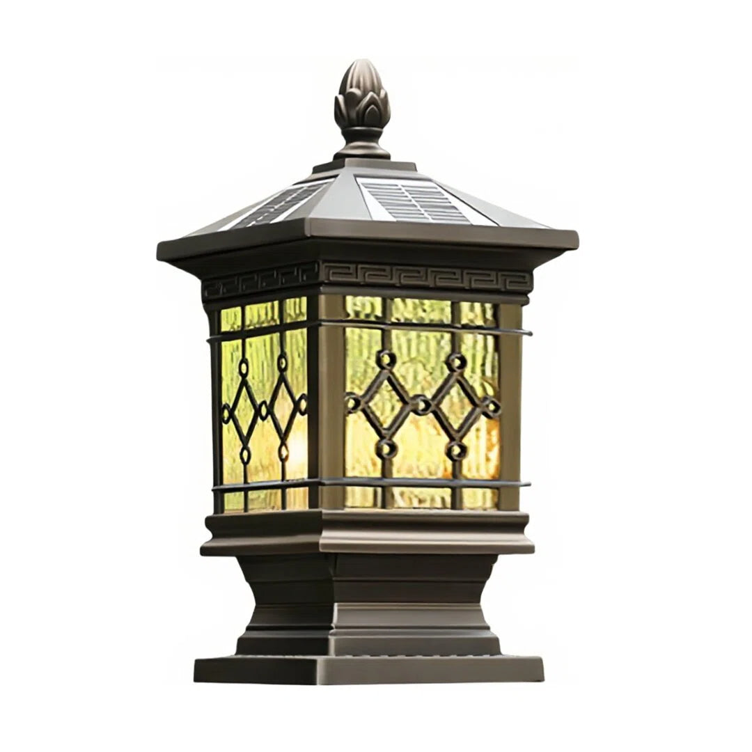 European Retro Outdoor Waterproof Metal Column Light