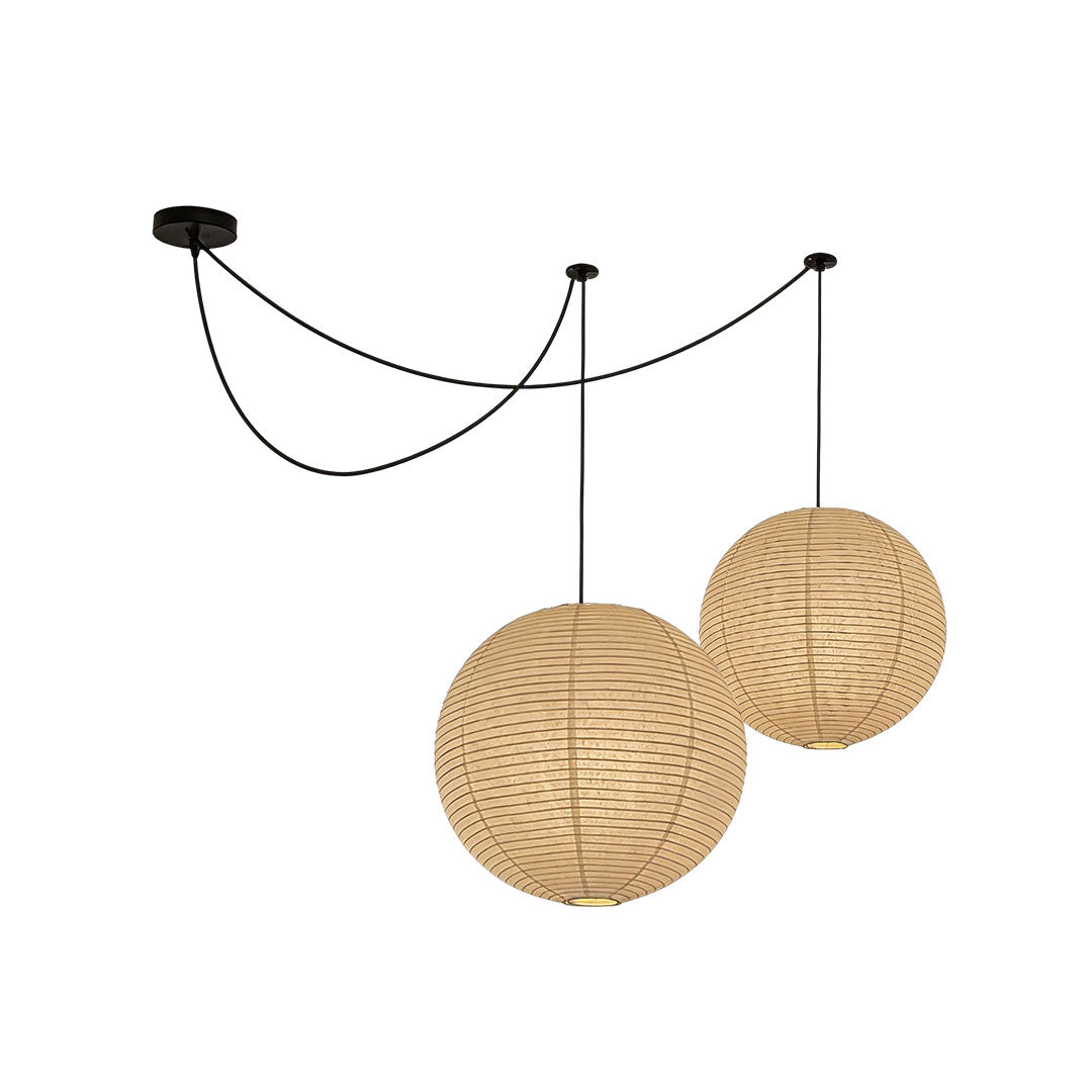 Paper Pendant Light Fixtures Movable Japanese Ambient Light
