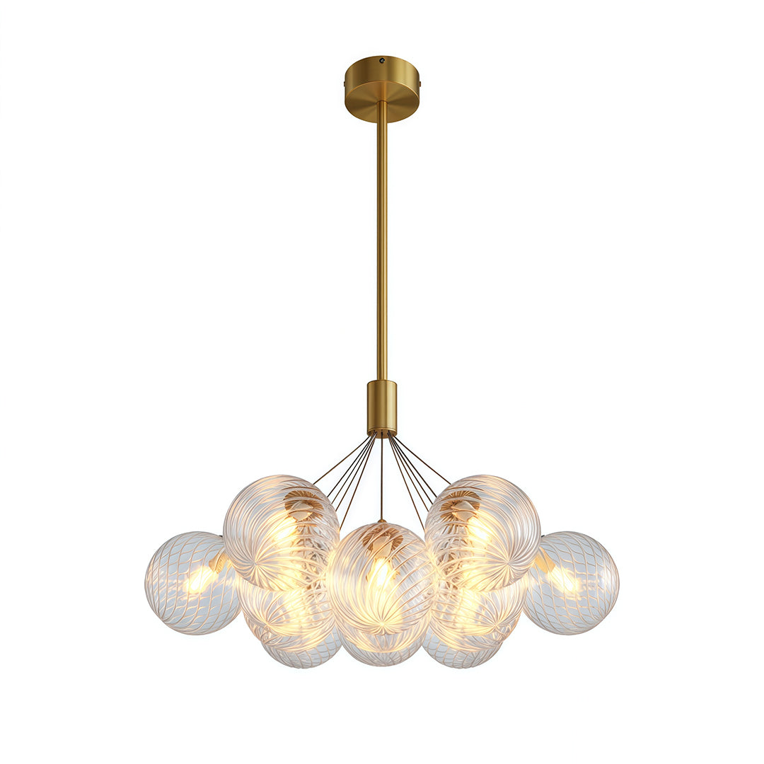 Modern Bubble Chandelier Minimalist Solid Copper Ceiling Light