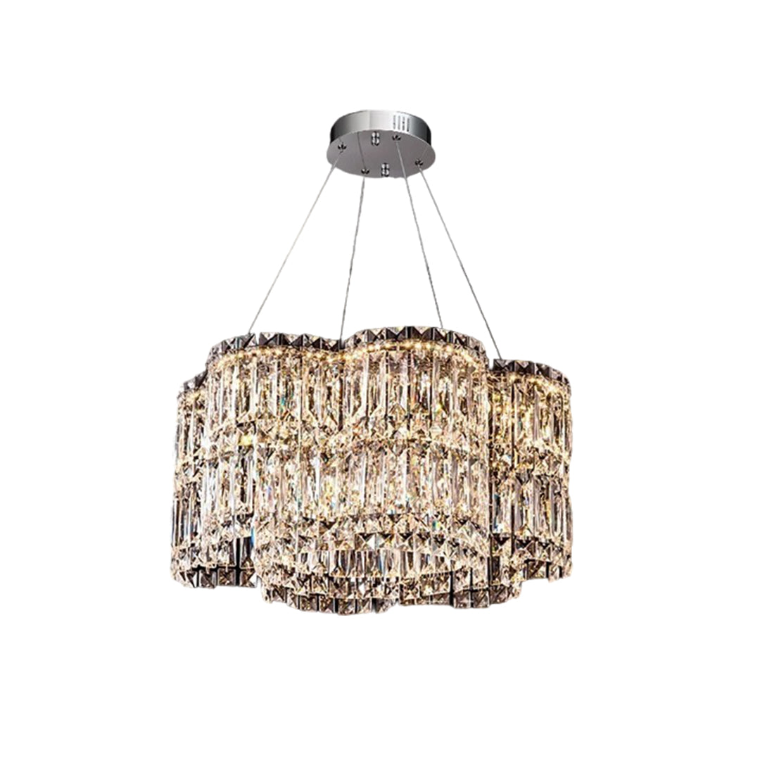LED Large Crystal Chandelier Elegant Chandelier Light Modern Minimalist Style