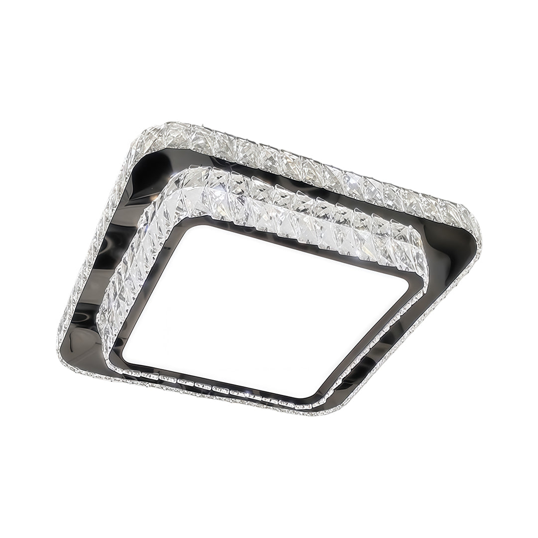 Flush Mount Crystal Light Fixture Luxury Stainless Steel Lamp