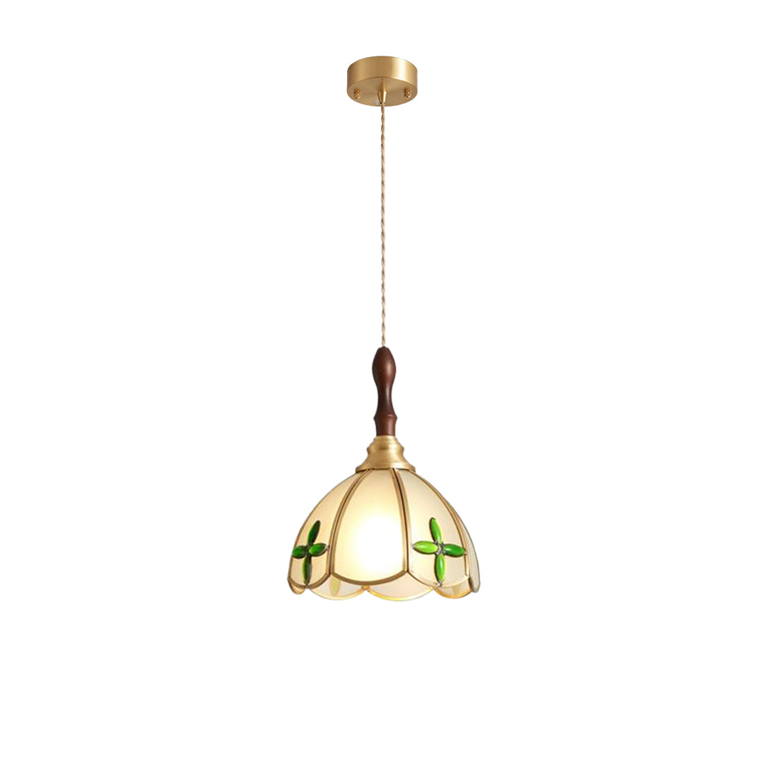 Water Ripple Glass Pendant Lighting Nordic Full Copper Light