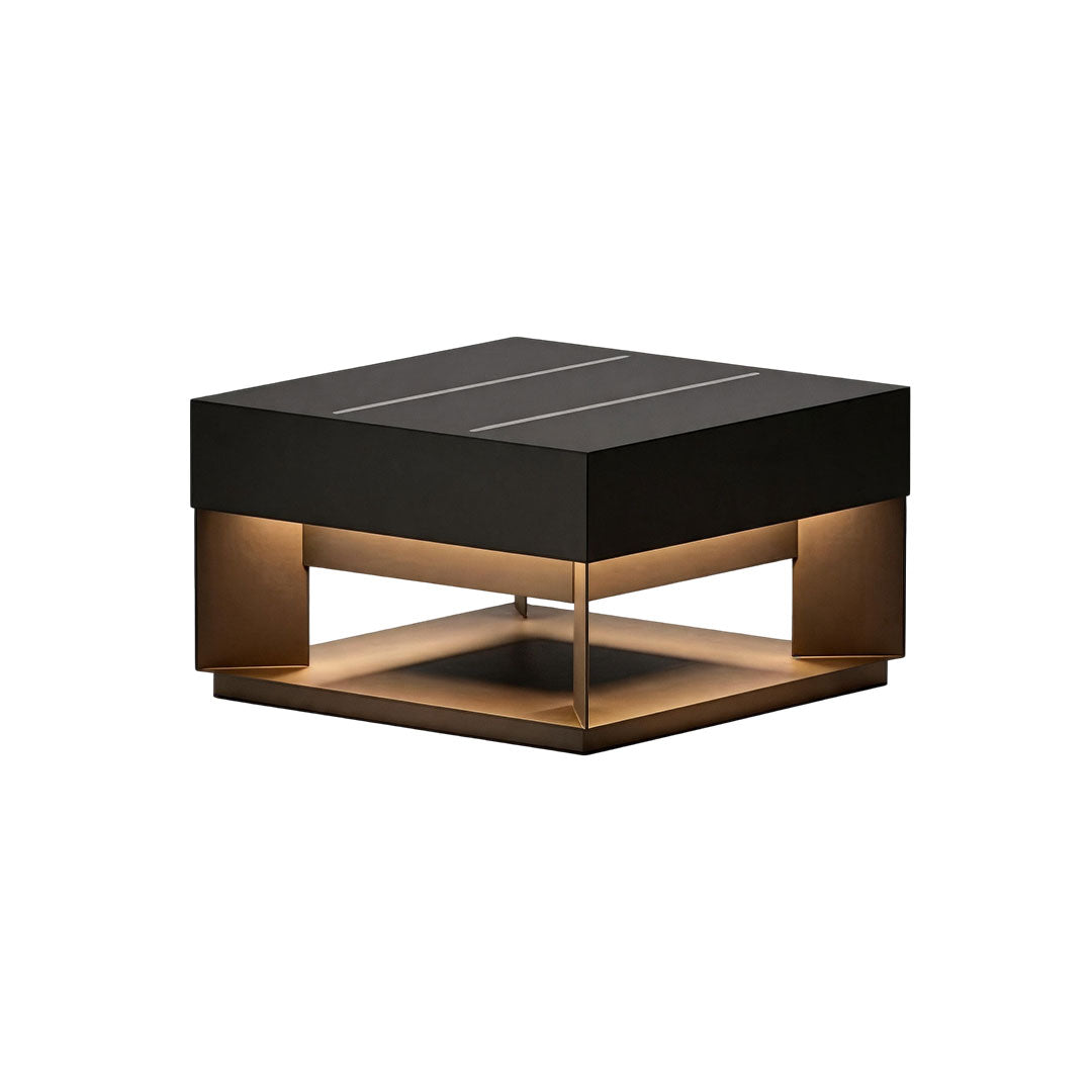 Driveway Entrance Pillar Lights Modern Square Metal Light