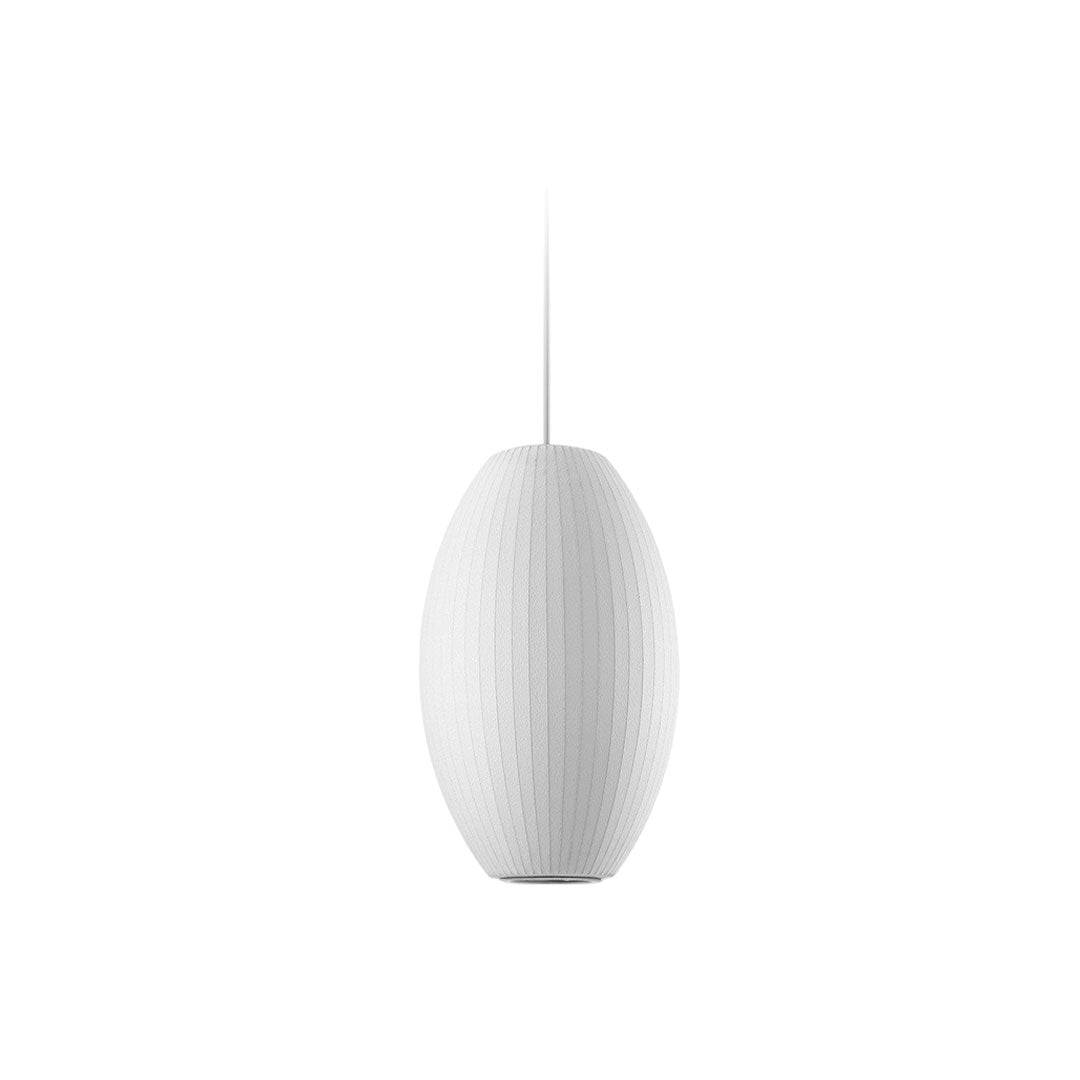 Pendant Light with White Shade French Creative Silk LED Ceiling Light