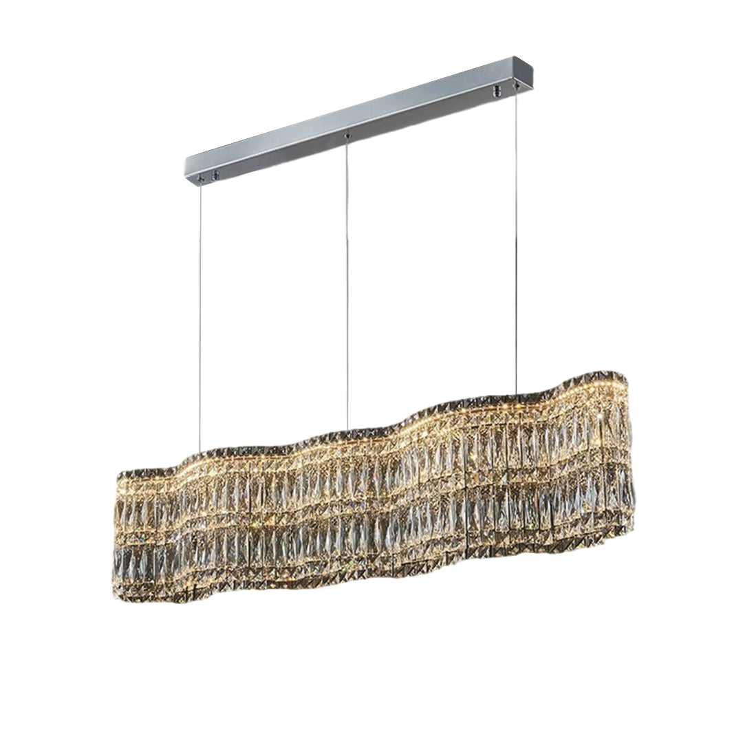 LED Large Crystal Chandelier Elegant Chandelier Light Modern Minimalist Style