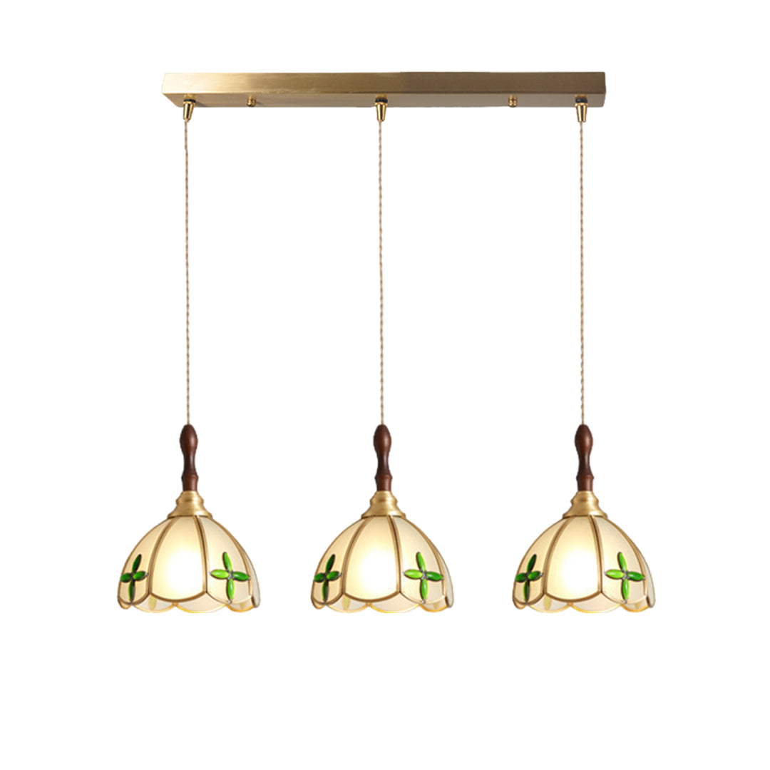 Water Ripple Glass Pendant Lighting Nordic Full Copper Light