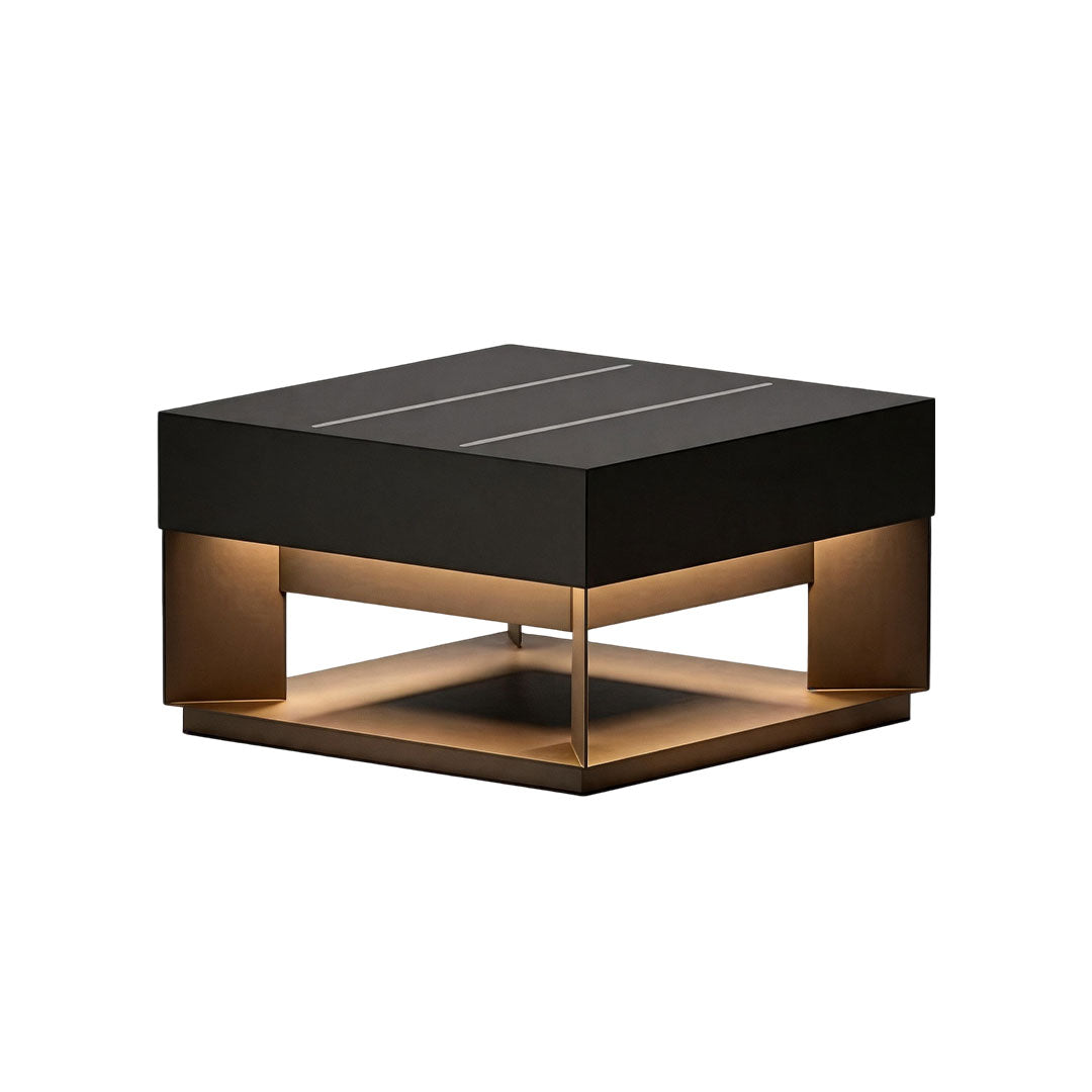 Driveway Entrance Pillar Lights Modern Square Metal Light
